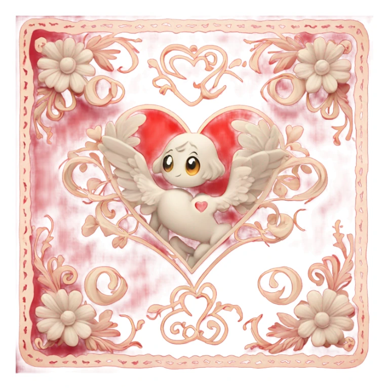 vintage valentine’s day card red sticker