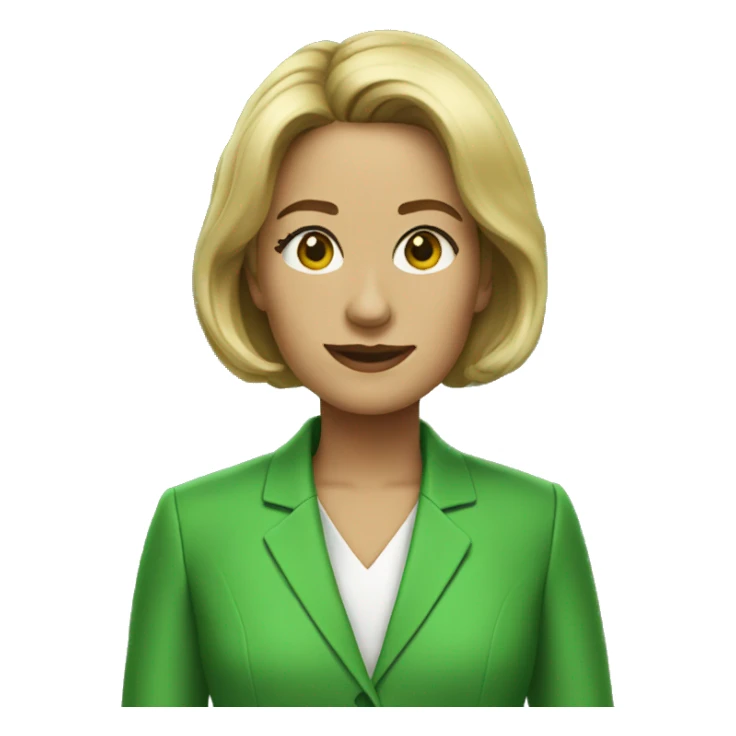Katy Williams green suit sticker