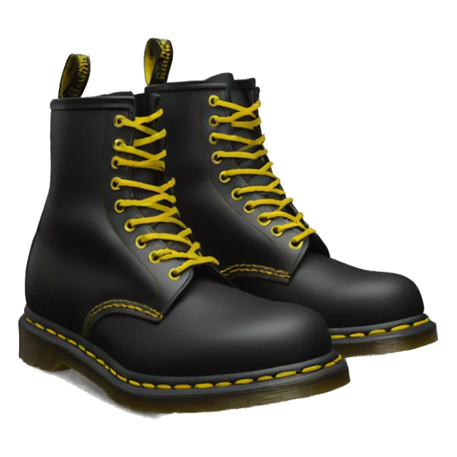 Dr martens with yellow laces sticker