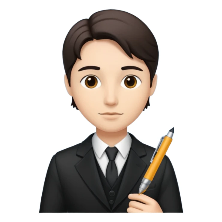 Escritor de libros, muy elegante y formal sticker