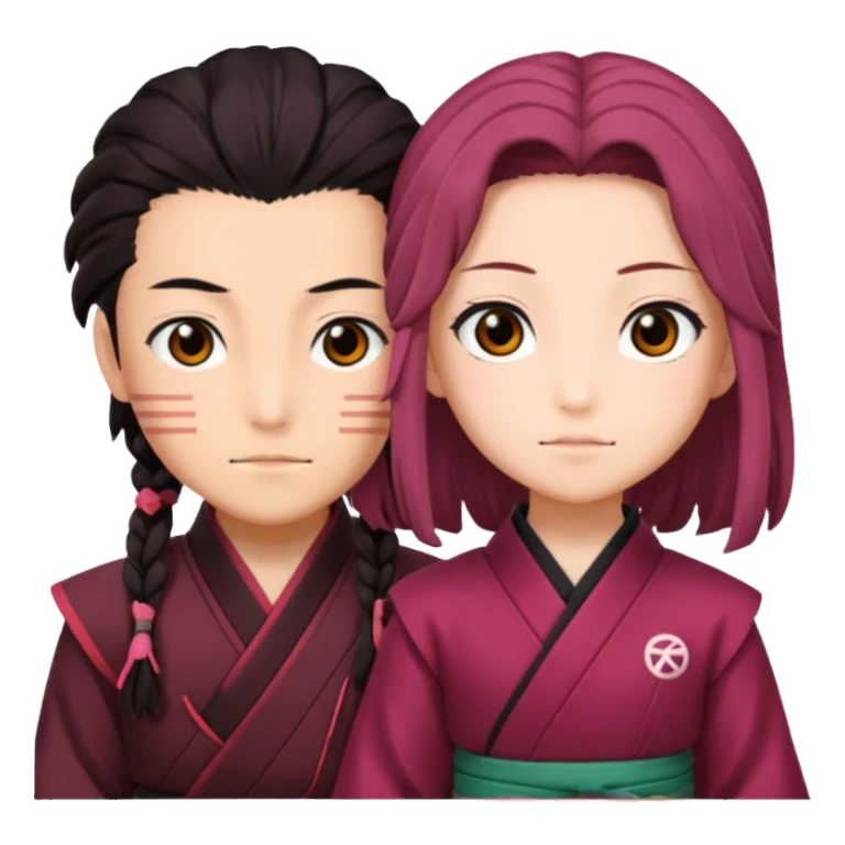 Demon slayer nezuko and tanjiro  sticker