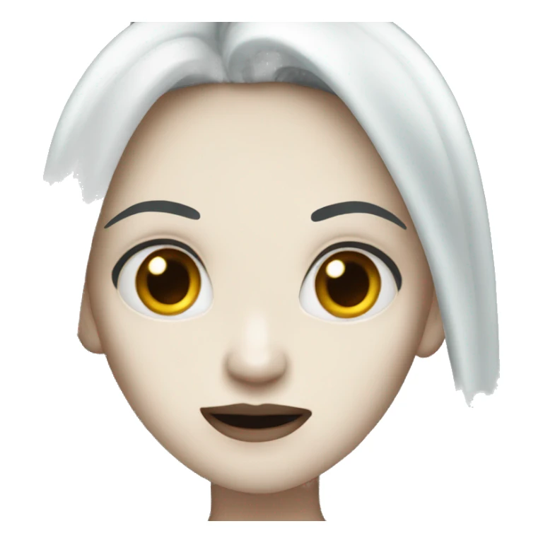 Long black hair pale vampire  sticker