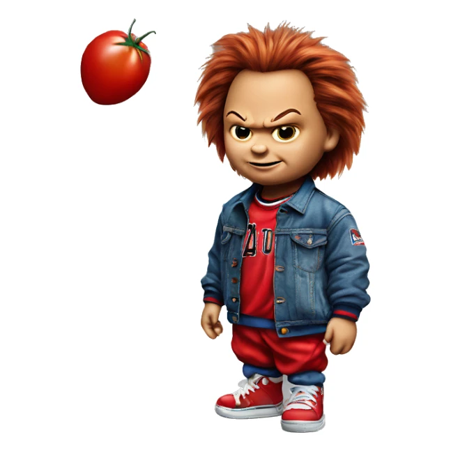 Chucky wearing Jordan’s sticker