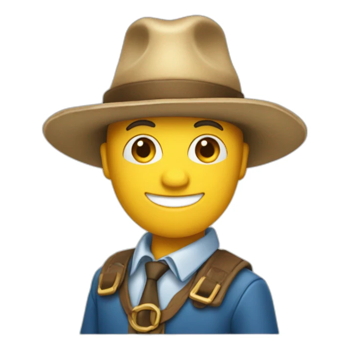 Chamaux-portant-un-chapeau-bleu sticker