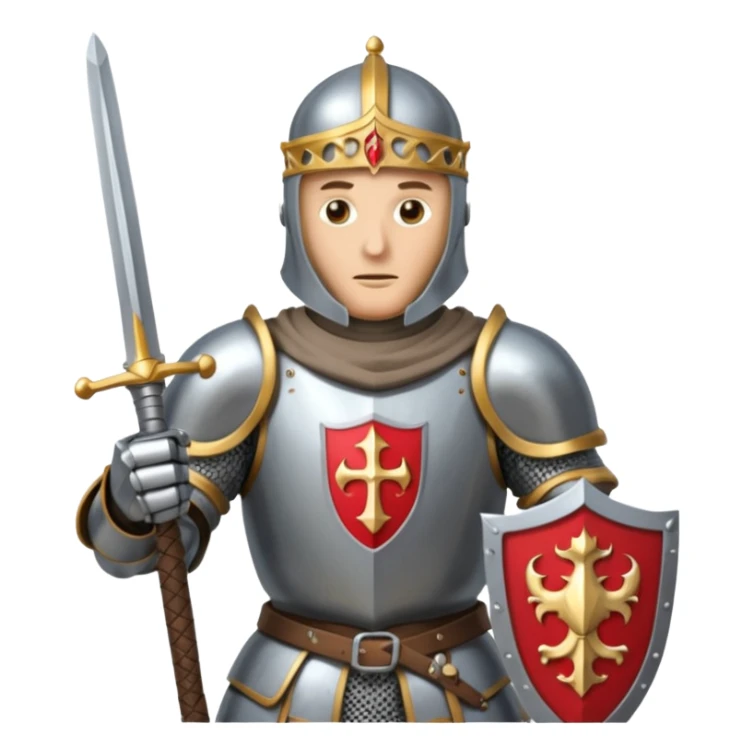 Knight with king Baldwin IV mask sticker