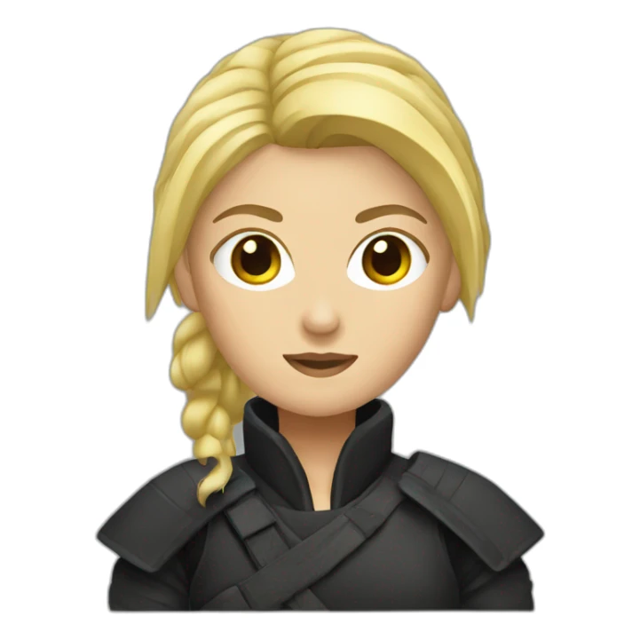 blonded hair female ninja sticker