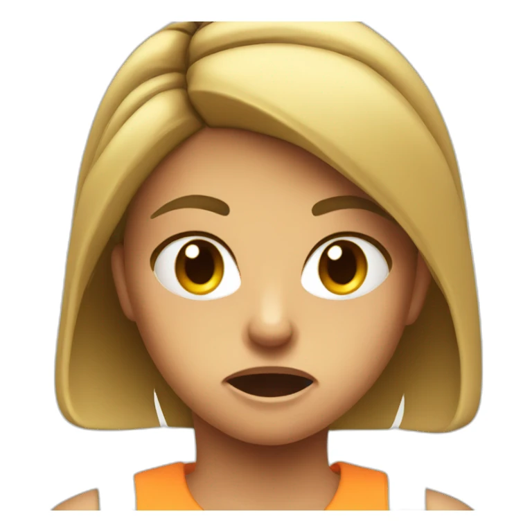 Tennis girl angry sticker