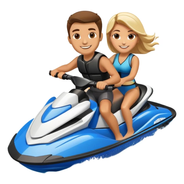2 hot people on a jet ski sticker