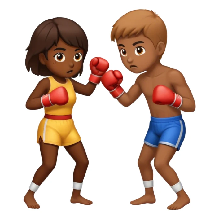 Girl beats up boy sticker