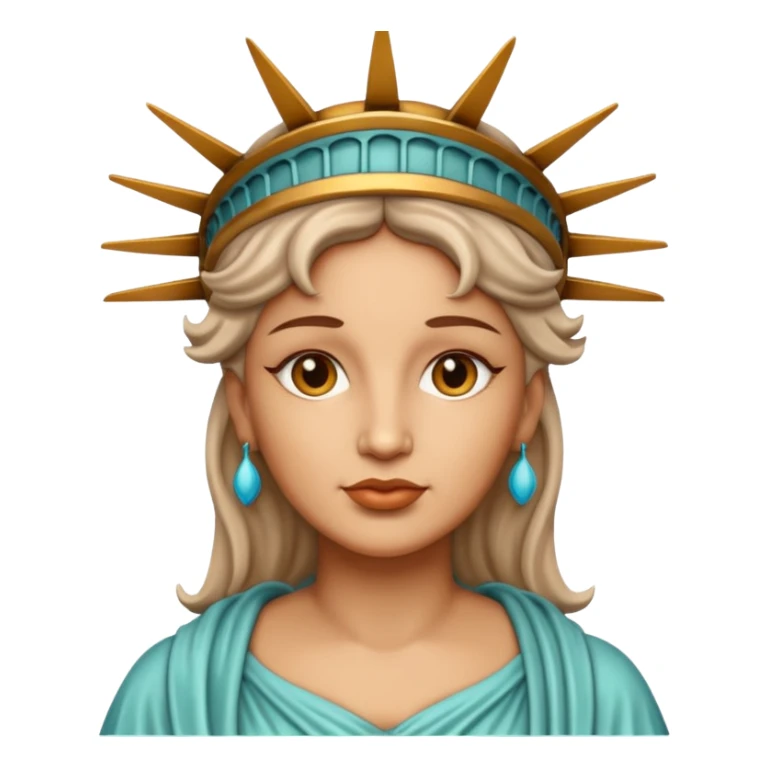 Lady Liberty with light skin sticker