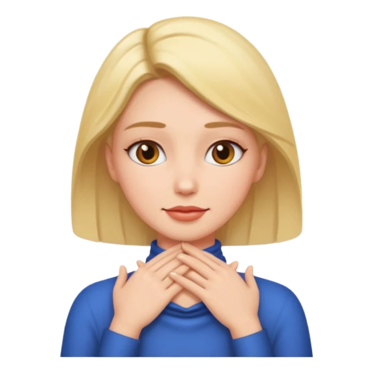 Women with hands around neck sticker