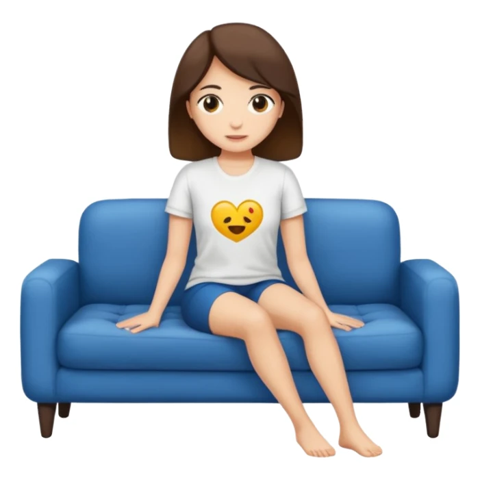 Uma mulher deitada no sofá assistindo dorama sticker