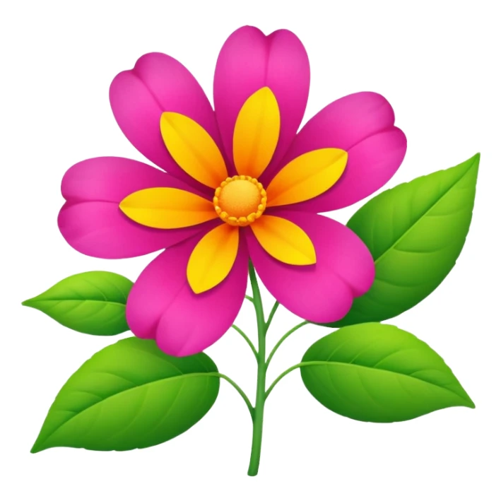 a Flower  on a new growing plant  sticker
