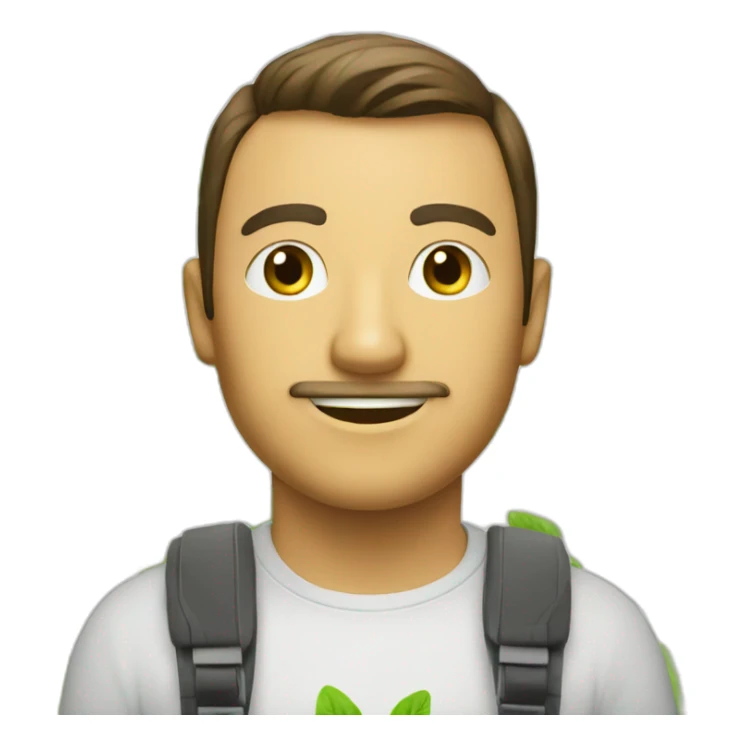 una pianta di basilico su una persona sticker