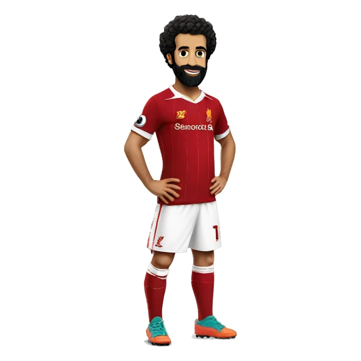 mo salah in liverpool kit sticker