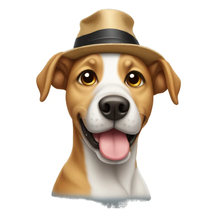 dog with hat sticker