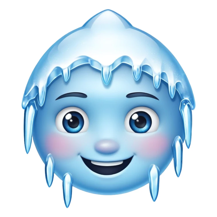 Frozen smile with icicles, Samsung style sticker