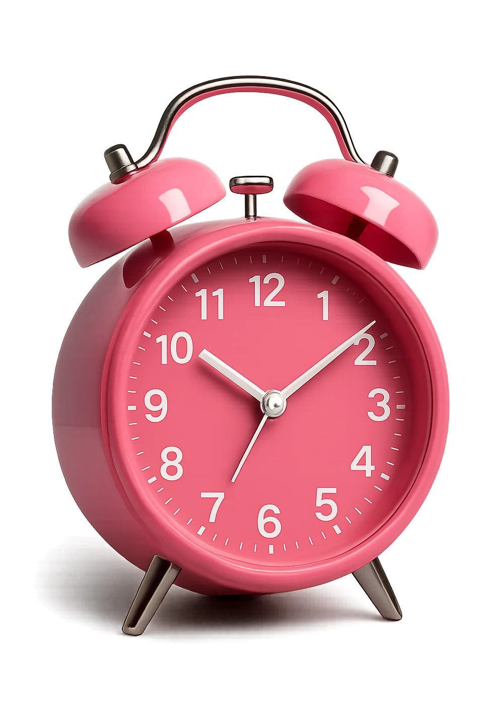pink alarm clock, modern, glossy sticker