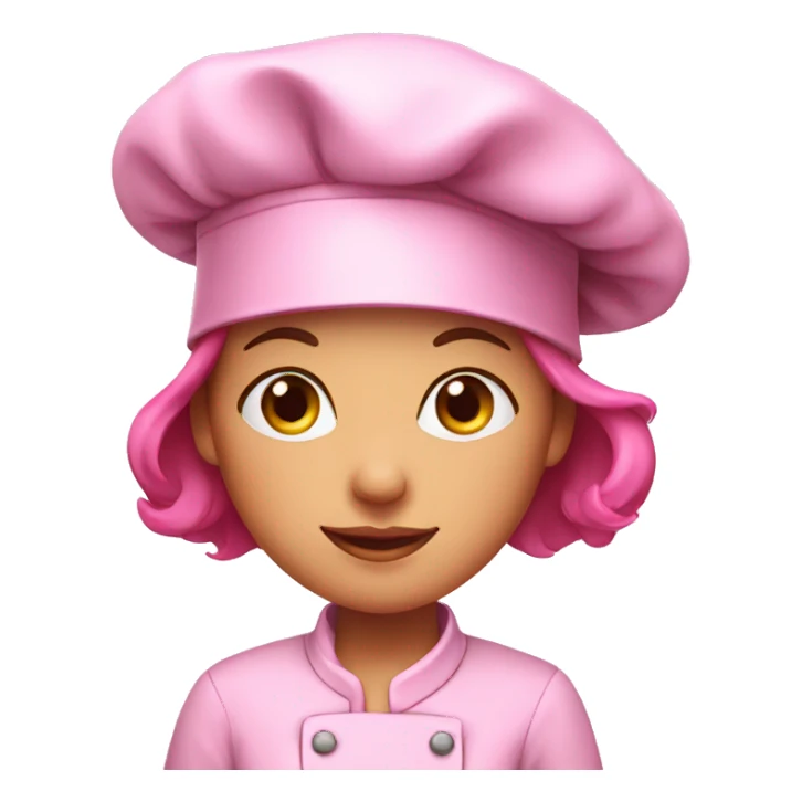 Chef girl in a pink cap sticker