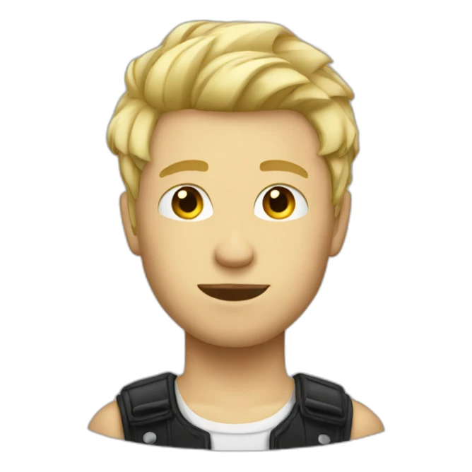 blond guy with short punk hair sticker