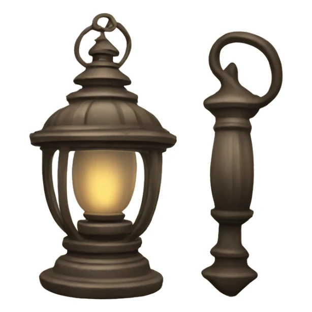 antique lantern sticker