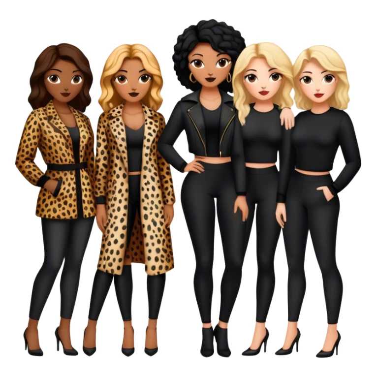 mob wives wearing black or cheetah print  sticker