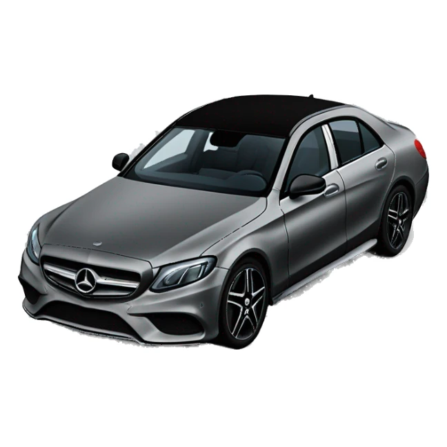 Mercedes-Benz w205 dark gray + black сбоку  sticker