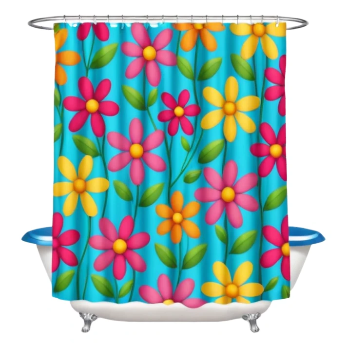 colorful shower curtain sticker