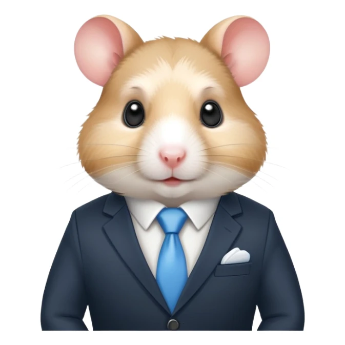 albert heijn hamster in a business suit sticker