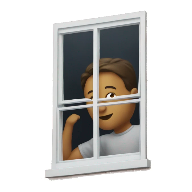 My friend stuck in a window  sticker