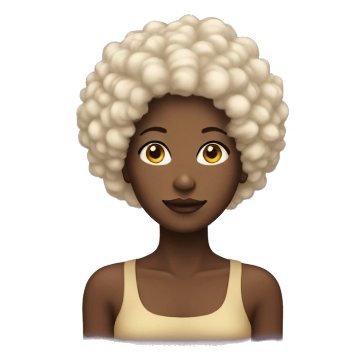 femme noir au cheveux afro sticker