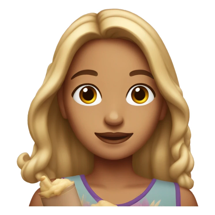 young woman holding malibu sticker