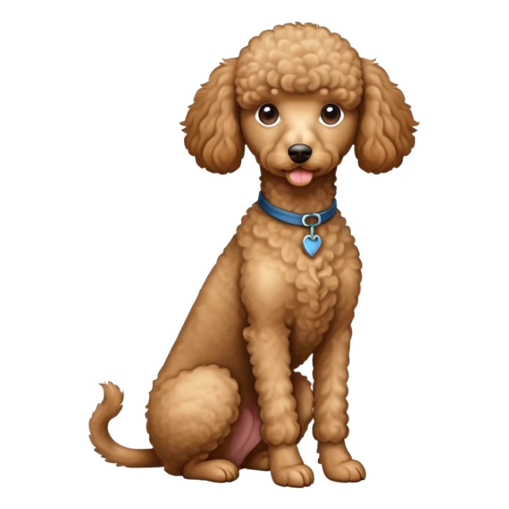 Super Skinny Light Brown Poodle Sitting sticker