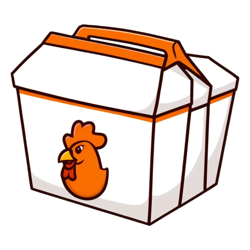 Popeyes 8-piece chicken box sticker