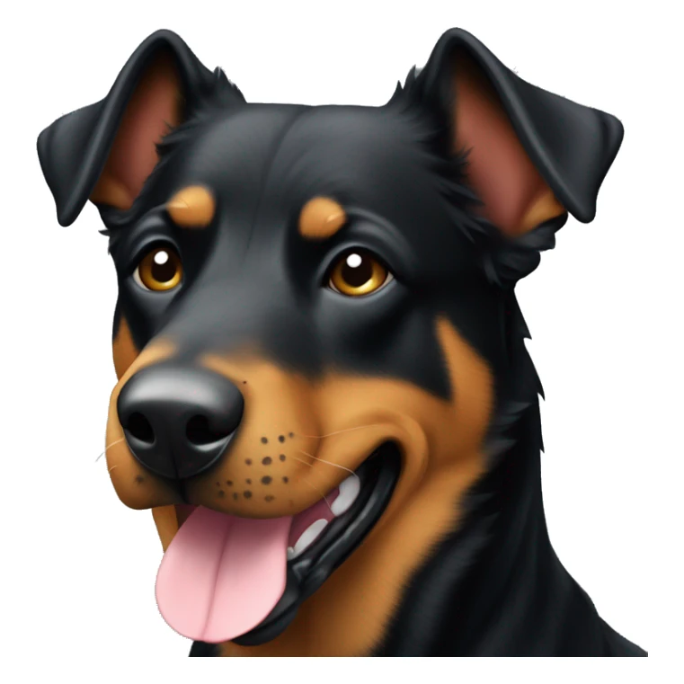 Beauceron dog with cropped ears  sticker
