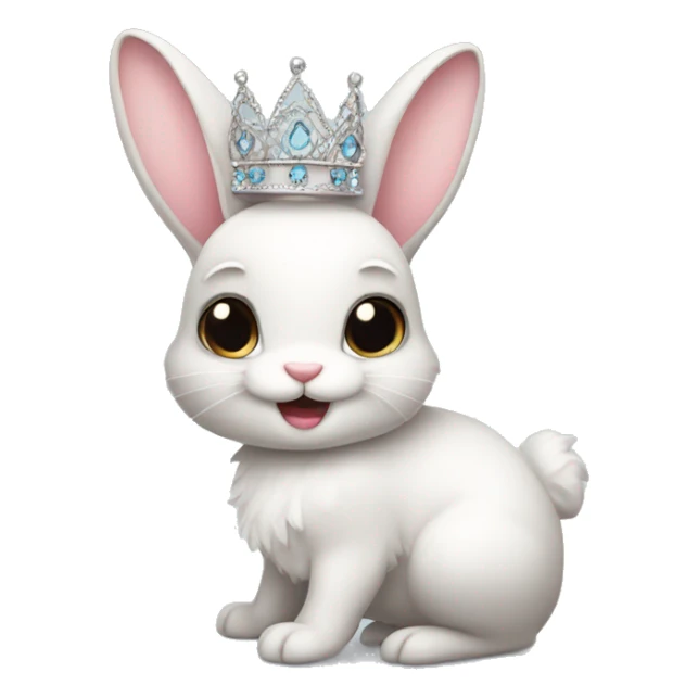 Cute Bunny wearing a tiara  sticker