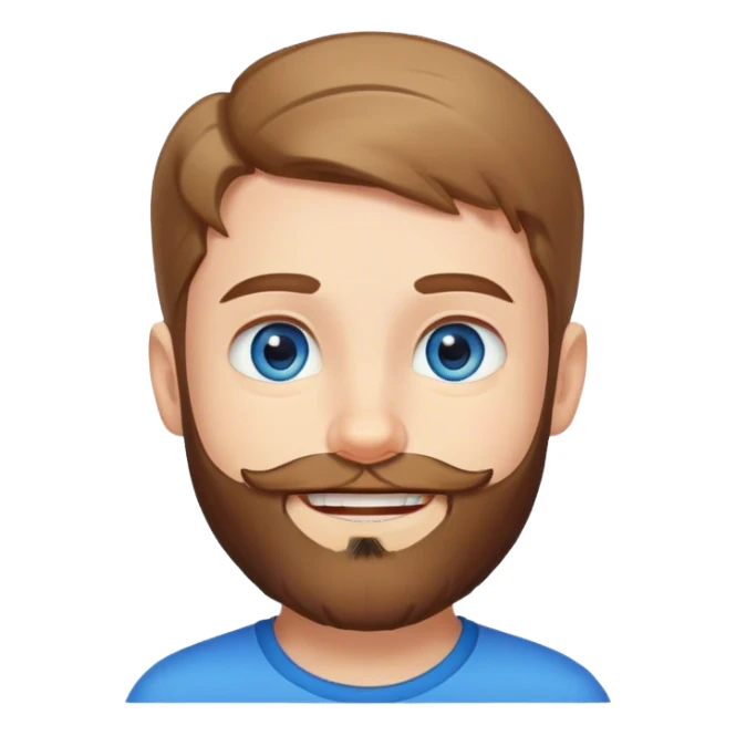 smiling boy with beard portrait blue eyes sticker