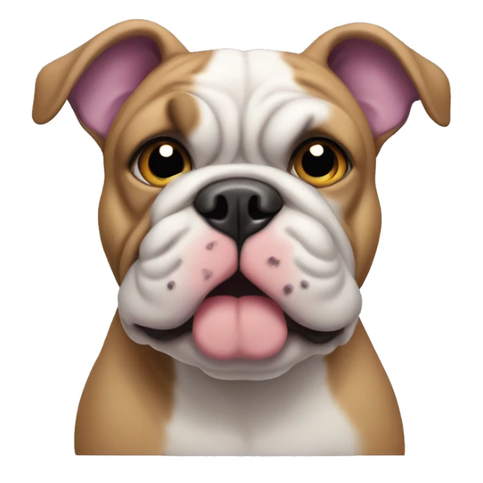 Lilac and tan bulldog sticker