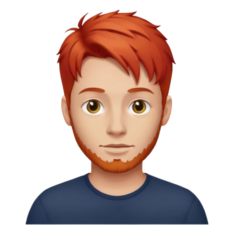 man with red hair sticker