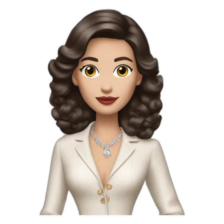 Brunette lady wearing dior sticker