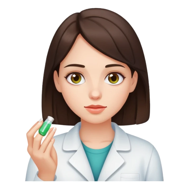 brunette girl taking pills  sticker