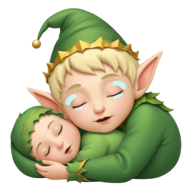 Baby elf sleepy sticker