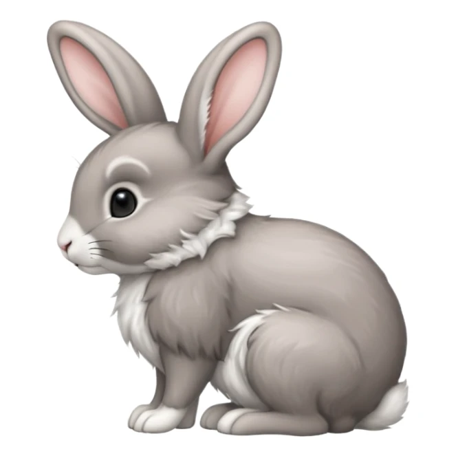 Kissing rabbit, profile, long ears sticker