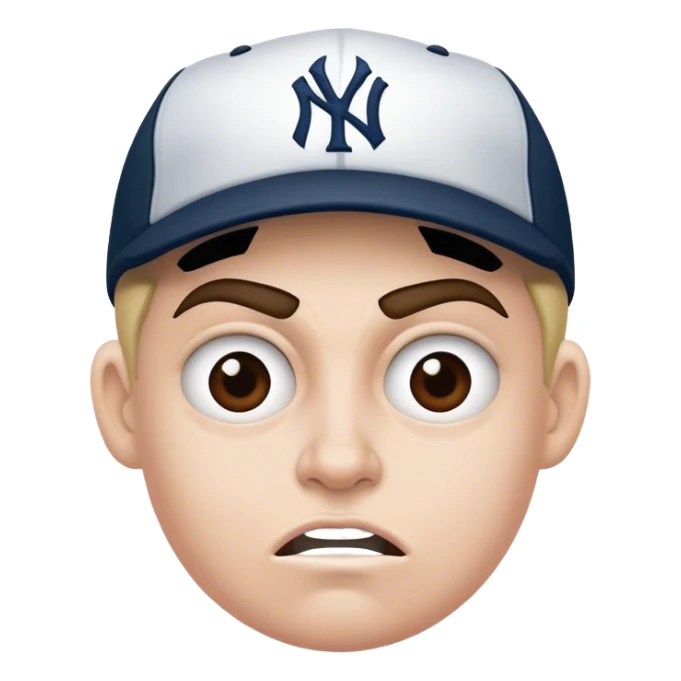 New York Yankee mad face  sticker