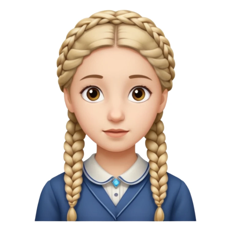 young modest jewish girl braid sticker