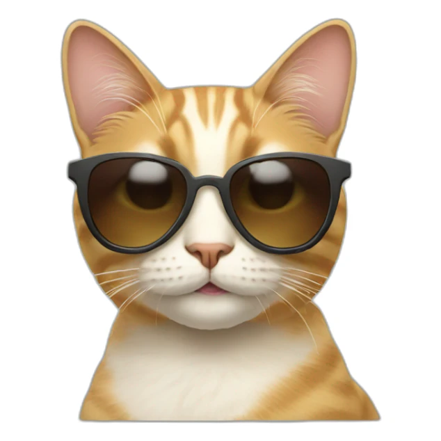 Cat with sunglasses sticker