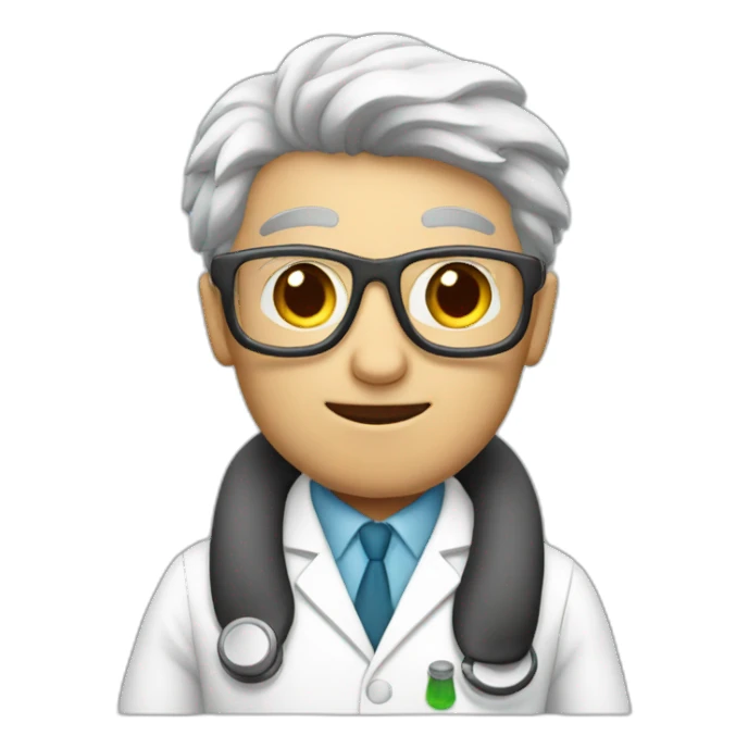 mole scientist in a white coat sticker