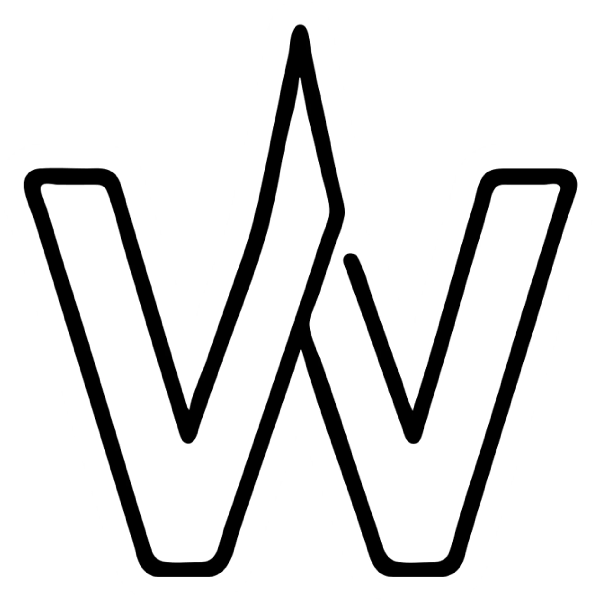 icon for browser extension called WordSpike, macOS style, vivid details, sharp stylized W, dynamic color gradients, glossy finish sticker