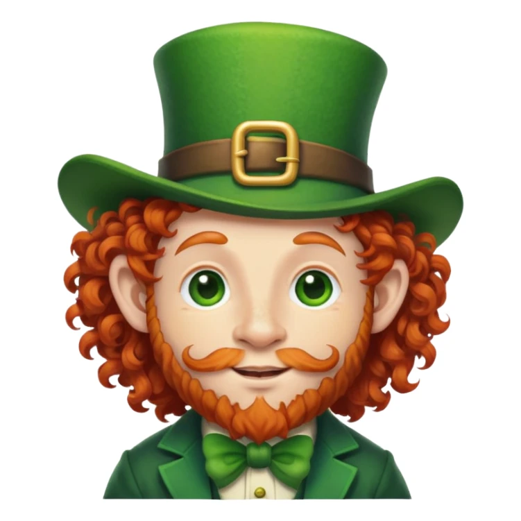 Leprechaun with curly hair sticker