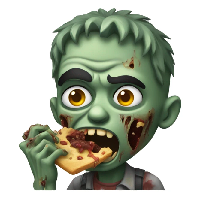 Zombie eating sticker